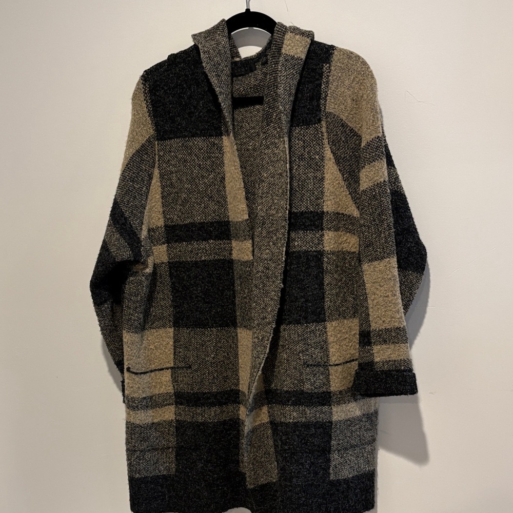 Cyrus Black and Tan Plaid Sweater